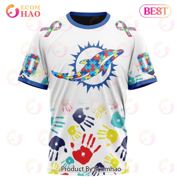 Best NFL Miami Dolphins Autism Awareness Collection 3D Hoodie