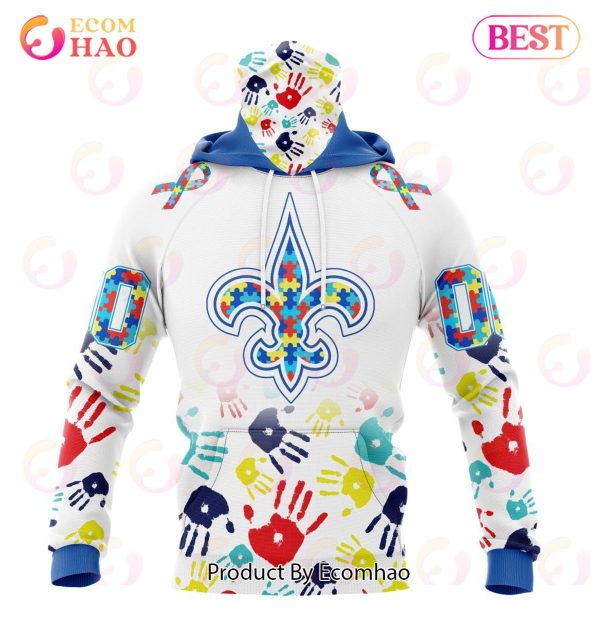 Best NFL New Orleans Saints Autism Awareness Collection 3D Hoodie