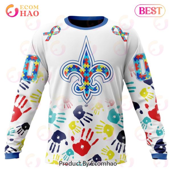 Best NFL New Orleans Saints Autism Awareness Collection 3D Hoodie