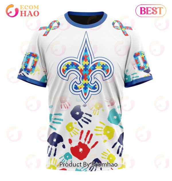 Best NFL New Orleans Saints Autism Awareness Collection 3D Hoodie