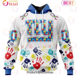 Best NFL New York Giants Autism Awareness Collection 3D Hoodie