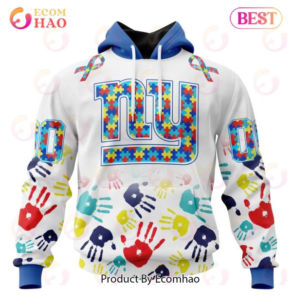 Best NFL New York Giants Autism Awareness Collection 3D Hoodie