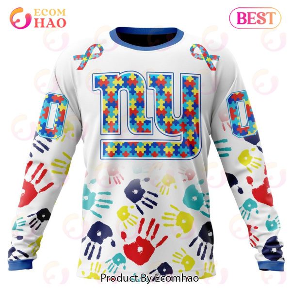 Best NFL New York Giants Autism Awareness Collection 3D Hoodie