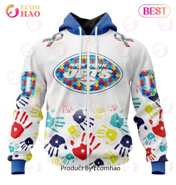 Best NFL New York Jets Autism Awareness Collection 3D Hoodie
