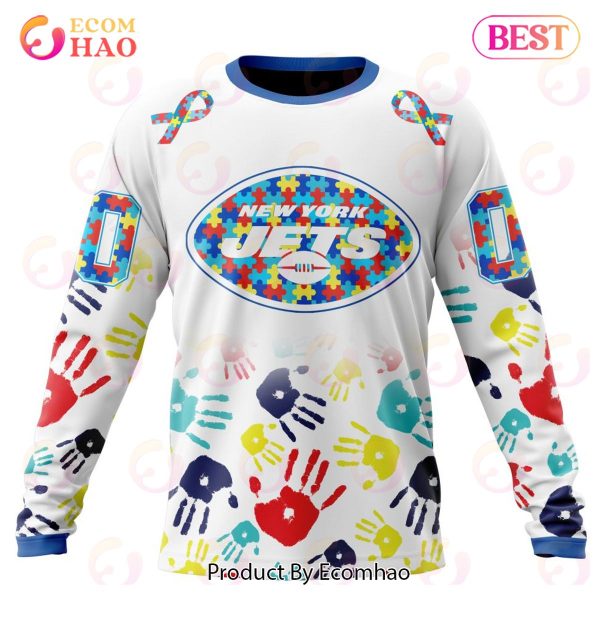 Best NFL New York Jets Autism Awareness Collection 3D Hoodie