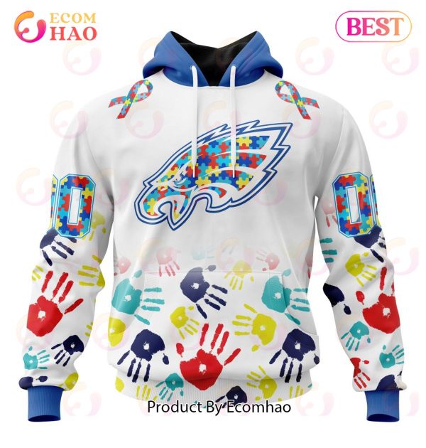 Best NFL Philadelphia Eagles Autism Awareness Collection 3D Hoodie