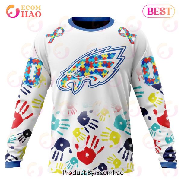 Best NFL Philadelphia Eagles Autism Awareness Collection 3D Hoodie