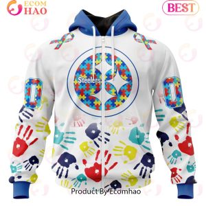 Best NFL Pittsburgh Steelers Autism Awareness Collection 3D Hoodie