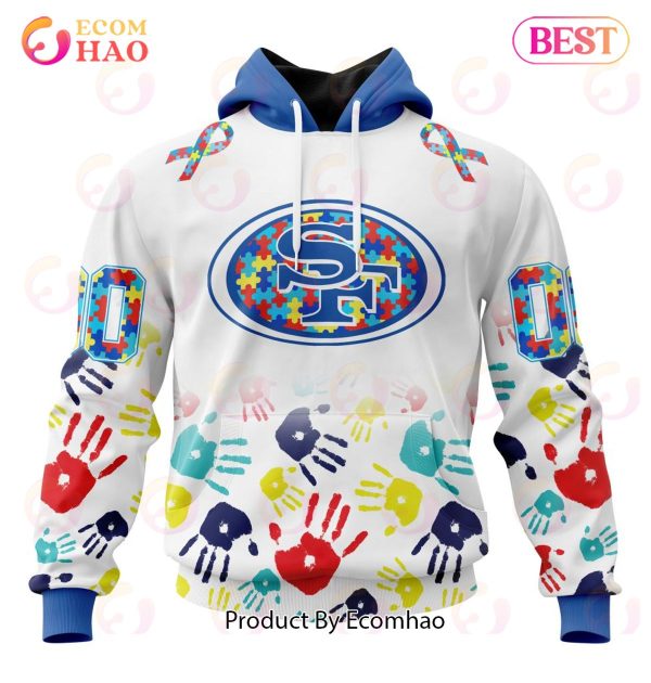 Best NFL San Francisco 49ers Autism Awareness Collection 3D Hoodie