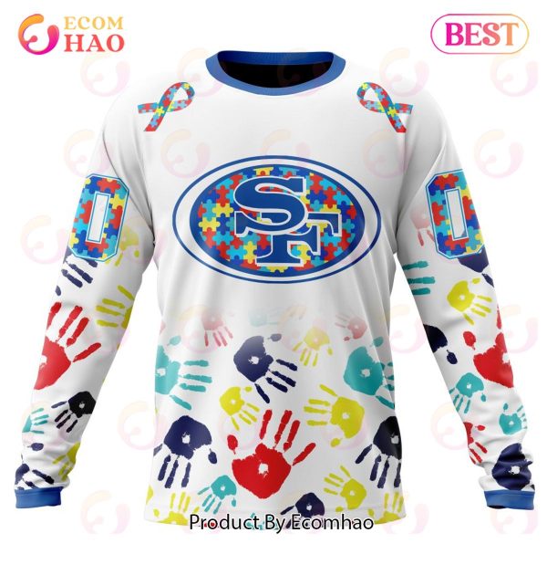Best NFL San Francisco 49ers Autism Awareness Collection 3D Hoodie