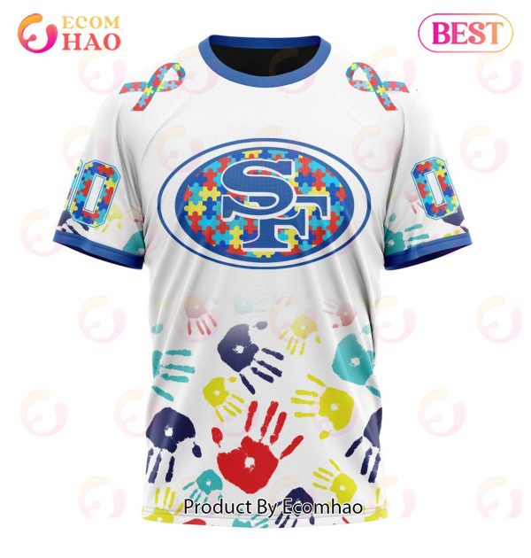 Best NFL San Francisco 49ers Autism Awareness Collection 3D Hoodie