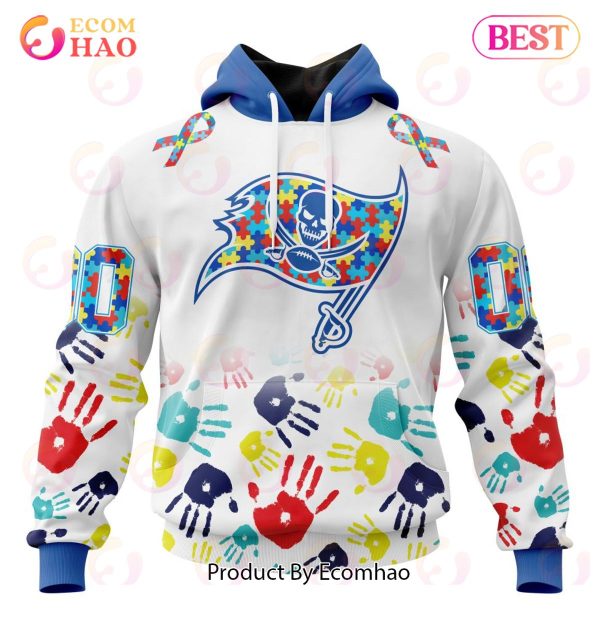 Best NFL Tampa Bay Buccaneers Autism Awareness Collection 3D Hoodie