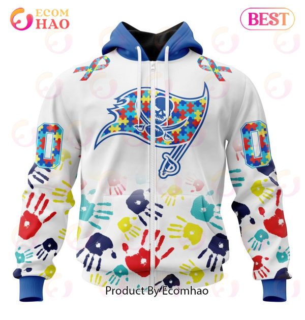 Best NFL Tampa Bay Buccaneers Autism Awareness Collection 3D Hoodie