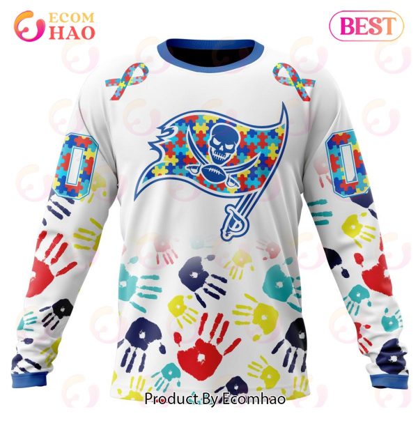 Best NFL Tampa Bay Buccaneers Autism Awareness Collection 3D Hoodie