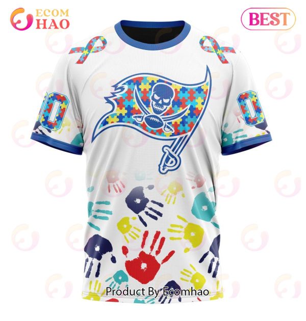Best NFL Tampa Bay Buccaneers Autism Awareness Collection 3D Hoodie