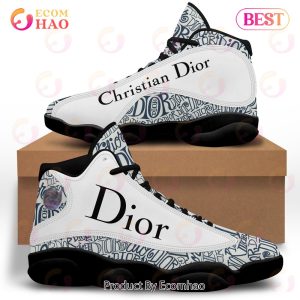 Dior Air Jordan 13 Black White Dior Shoes, Sneakers
