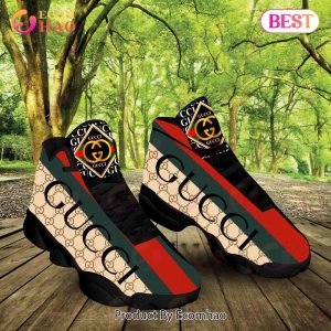 Gucci Air Jordan 13 Brown Mix Color GC Shoes, Sneakers