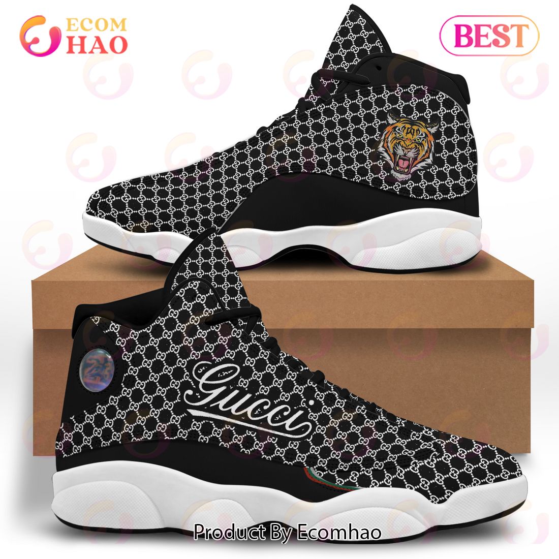 Gucci Air Jordan 13 Printing Pattern GC Shoes, Sneakers