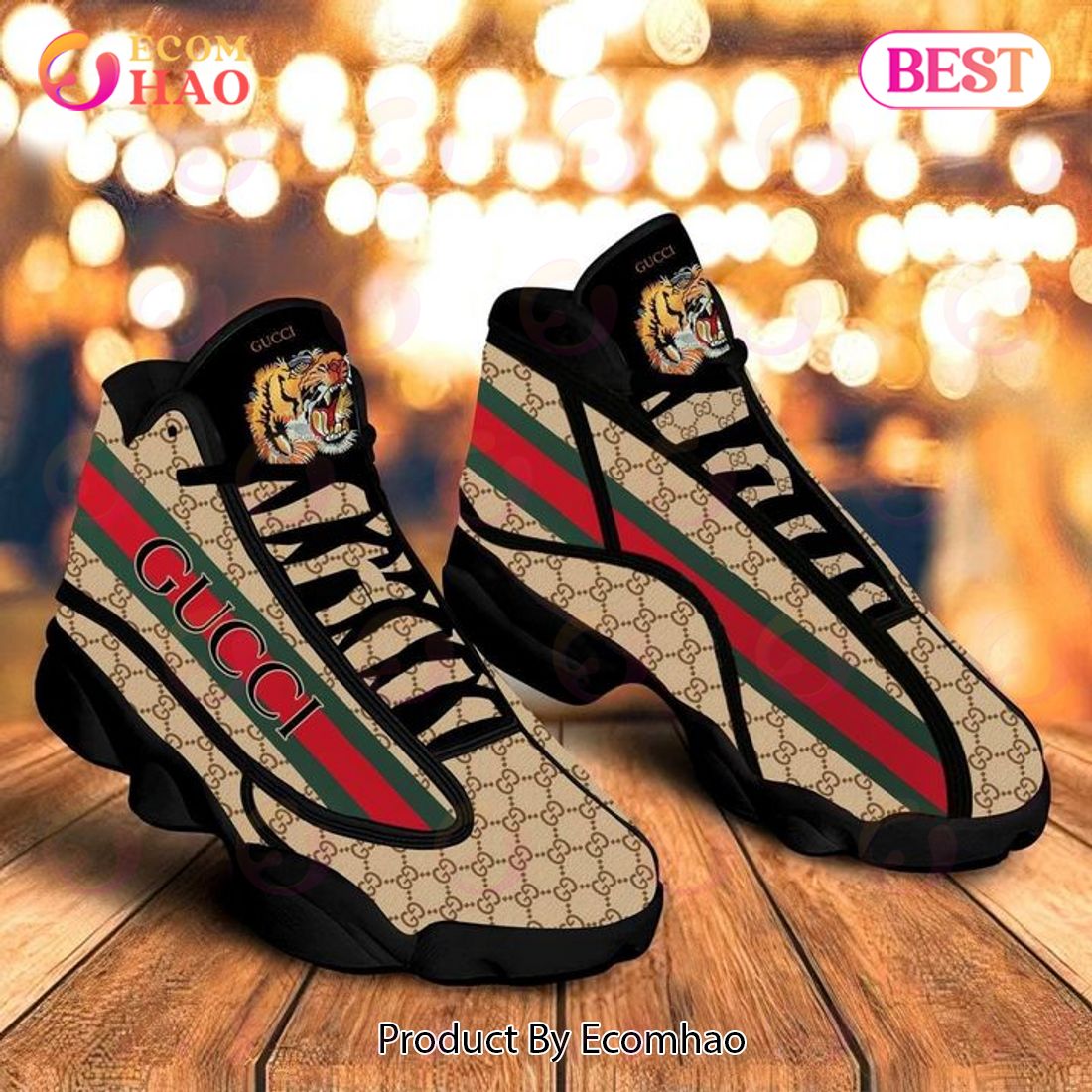 Gucci Air Jordan 13 Printing Logo Pattern GC Shoes, Sneakers - Ecomhao Store