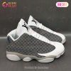 Louis Vuitton Air Jordan 13 Grey Black LV Shoes, Sneakers