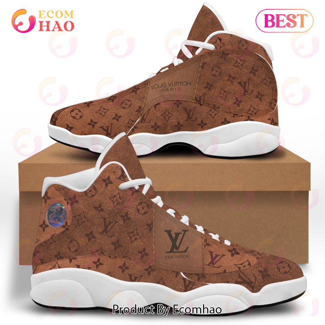 Louis Vuitton Air Jordan 13 Supreme Red White LV Shoes, Sneakers - Ecomhao  Store