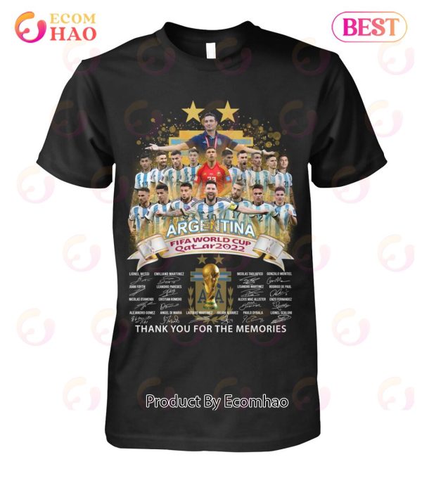 Argentina Champions Fifa World Cup Qatar 2022 Thank You For The Memories T-Shirt