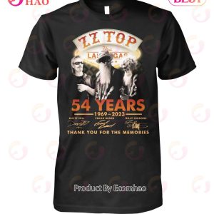 ZZ Top 54 Years 1969 – 2023 Thank You For The Memories T-Shirt