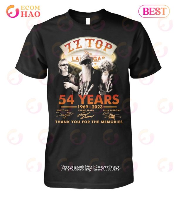 ZZ Top 54 Years 1969 – 2023 Thank You For The Memories T-Shirt