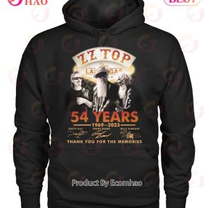 ZZ Top 54 Years 1969 – 2023 Thank You For The Memories T-Shirt