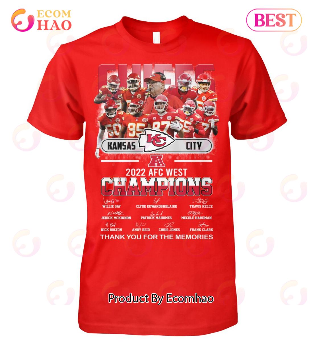 Kansas City Chiefs 2022 AFC West Champions Thank You For The Memories T-Shirt