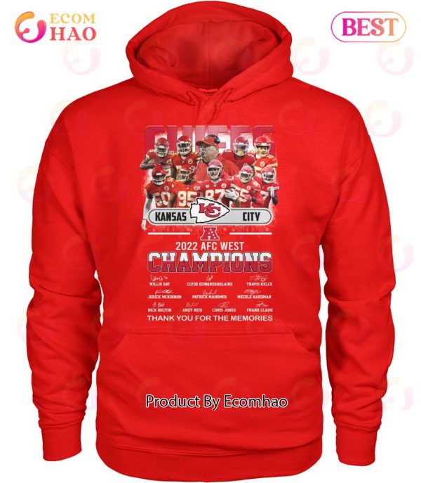 Kansas City Chiefs 2022 AFC West Champions Signatures Players Thank You For  The Memories Shirt, hoodie, sweater, long sleeve and tank top