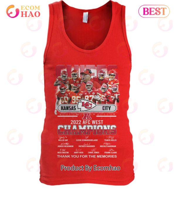 Kansas City Chiefs 2022 AFC West Champions Signatures Players Thank You For  The Memories Shirt - Limotees