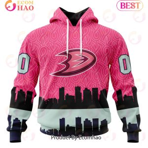 NHL Anaheim Ducks Specialized Unisex Kits Hockey Fights Against Cancer 3D Hoodie