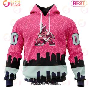 NHL Arizona Coyotes Specialized Unisex Kits Hockey Fights Against Cancer 3D Hoodie