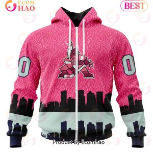 NHL Arizona Coyotes Specialized Unisex Kits Hockey Fights Against Cancer 3D Hoodie