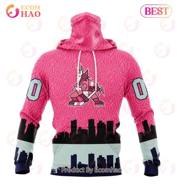 NHL Arizona Coyotes Specialized Unisex Kits Hockey Fights Against Cancer 3D Hoodie