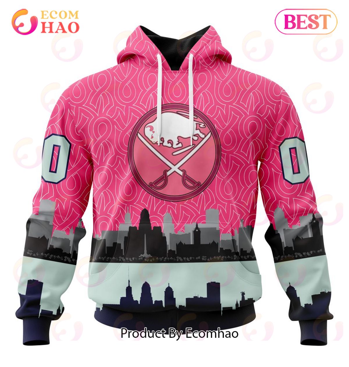 NHL Buffalo Sabres Specialized Unisex Kits Hockey Fights Against Cancer 3D Hoodie