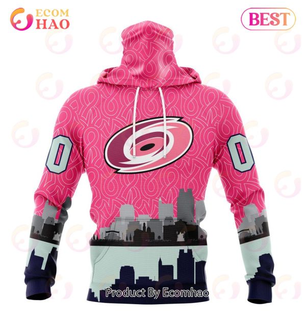 NHL Carolina Hurricanes Specialized Unisex Kits Hockey Fights Against Cancer 3D Hoodie