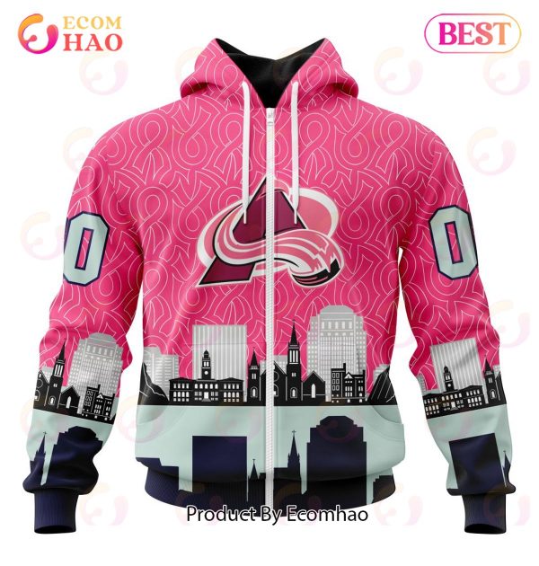 NHL Colorado Avalanche Specialized Unisex Kits Hockey Fights Against Cancer 3D Hoodie