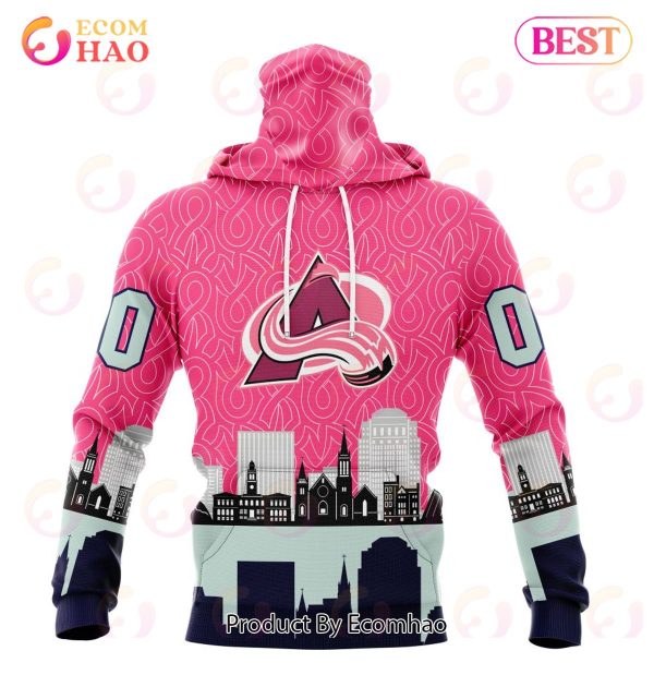 NHL Colorado Avalanche Specialized Unisex Kits Hockey Fights Against Cancer 3D Hoodie