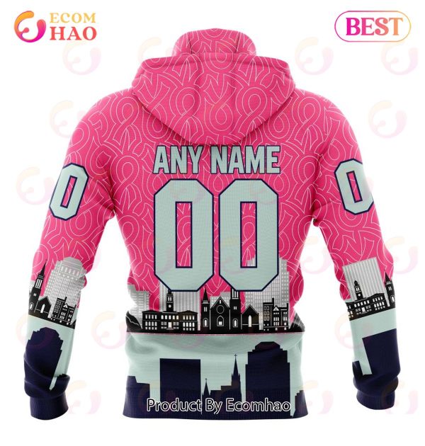 NHL Colorado Avalanche Specialized Unisex Kits Hockey Fights Against Cancer 3D Hoodie