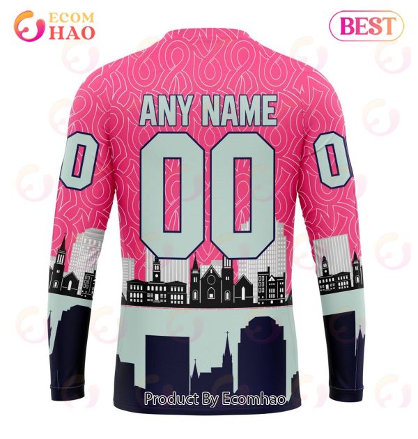 NHL Colorado Avalanche Specialized Unisex Kits Hockey Fights Against Cancer 3D Hoodie