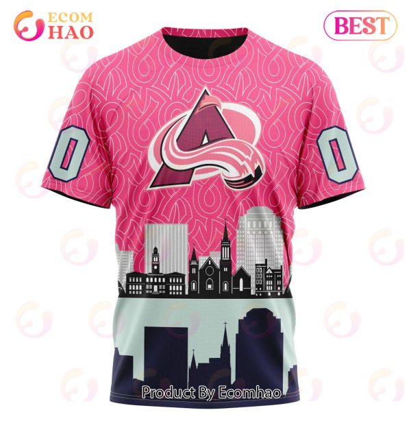 NHL Colorado Avalanche Specialized Unisex Kits Hockey Fights Against Cancer 3D Hoodie