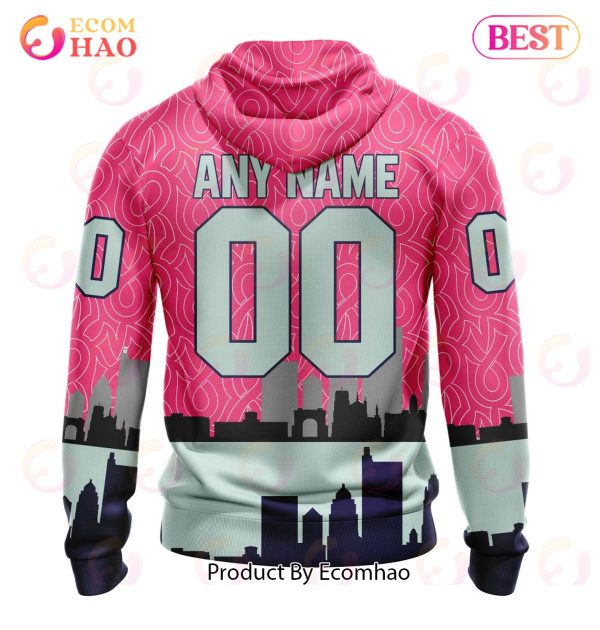 NHL Columbus Blue Jackets Specialized Unisex Kits Hockey Fights Against Cancer 3D Hoodie