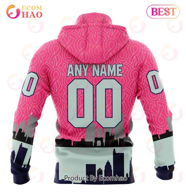 NHL Columbus Blue Jackets Specialized Unisex Kits Hockey Fights Against Cancer 3D Hoodie
