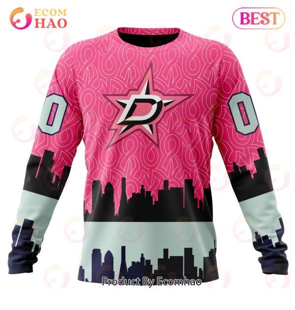 NHL Dallas Stars Specialized Unisex Kits Hockey Fights Against Cancer 3D Hoodie