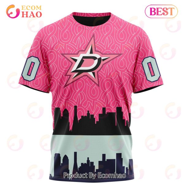 NHL Dallas Stars Specialized Unisex Kits Hockey Fights Against Cancer 3D Hoodie
