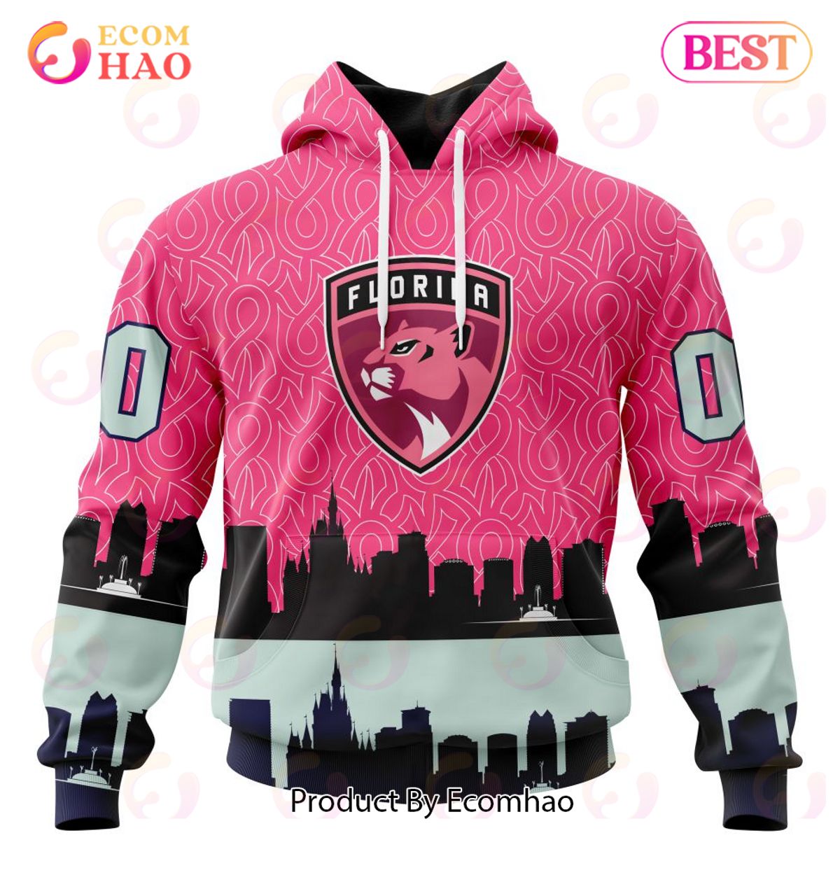 NHL Florida Panthers Specialized Unisex Kits Hockey Fights Against Cancer 3D Hoodie