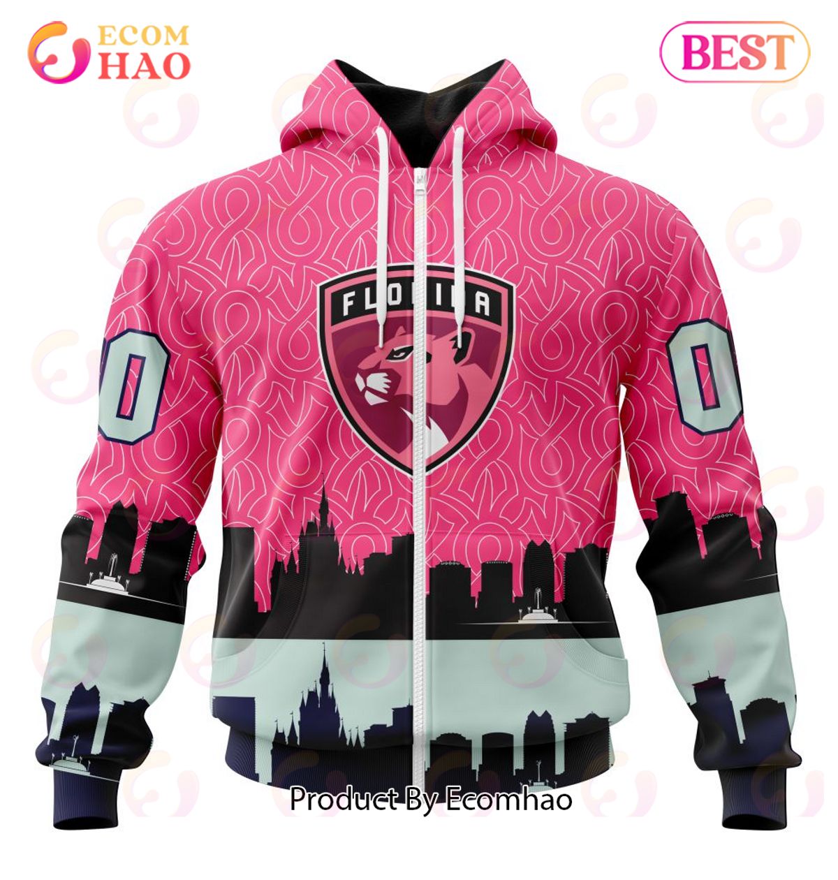 NHL Florida Panthers Specialized Unisex Kits Hockey Fights Against Cancer 3D Hoodie