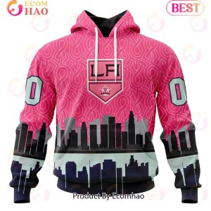 NHL Los Angeles Kings Specialized Unisex Kits Hockey Fights Against Cancer 3D Hoodie